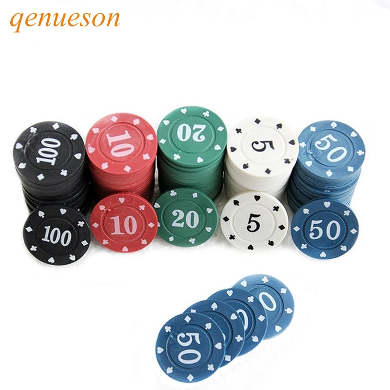 New Hot Promotional Texas mahjong chips ABS material 100 special suit fitted 5/10/20/50/100 casino coins qenueson | Спорт и