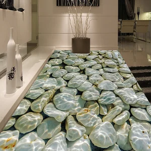 Фотообои, Современная 3D галька, водяные волны, напольная плитка, живопись, фрески, наклейки для гостиной, ПВХ, водонепроницаемая, настенная бумага 3 D