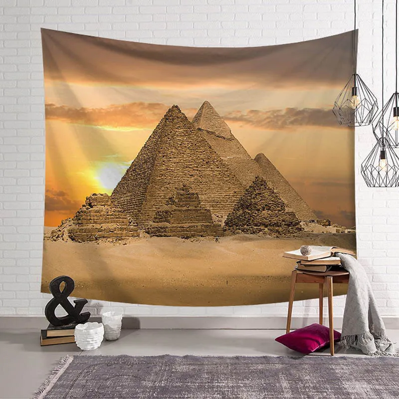 Креативный настенный подвесной гобелен в стиле мировой архитектуры домашний