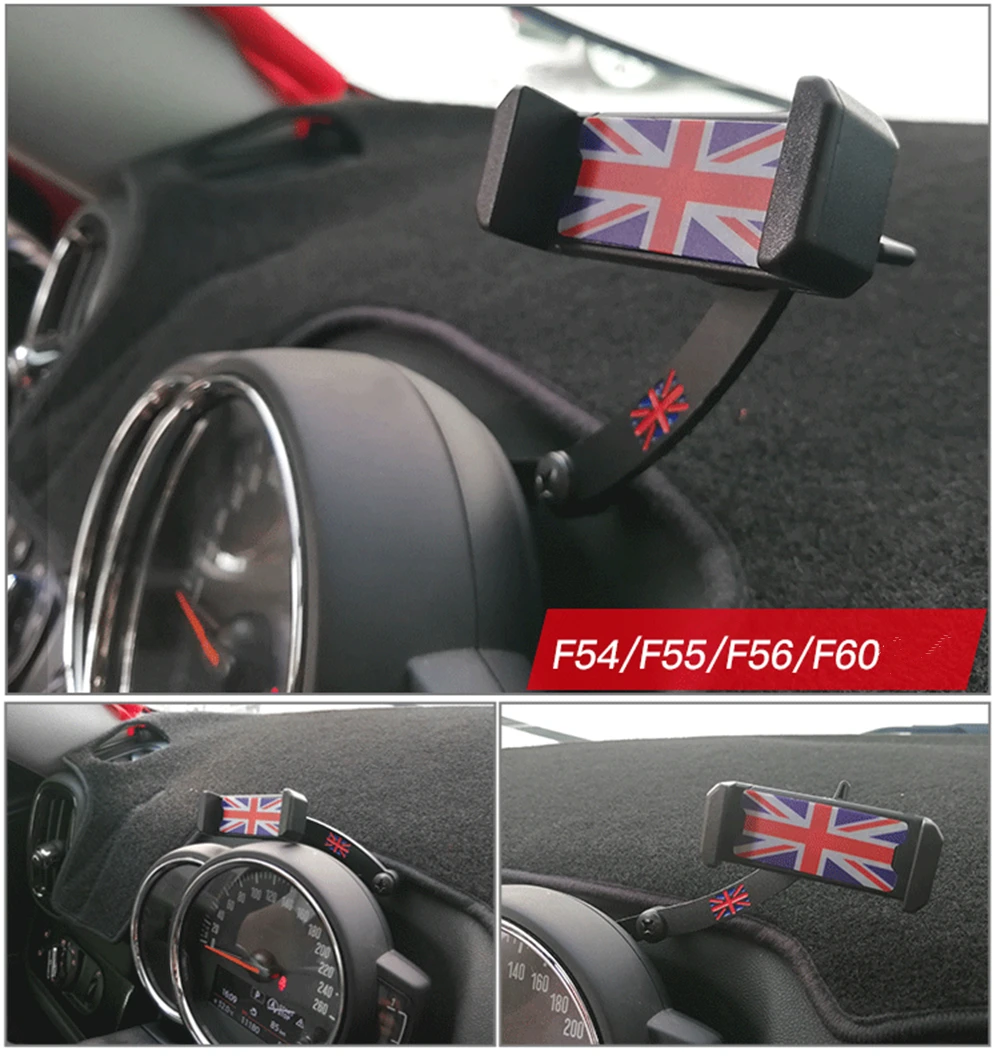 for mini cooper one s f55 f56 f60 r55 r56 r60 countryman accessories car rotatable mobile phone holder gps navigation bracket free global shipping