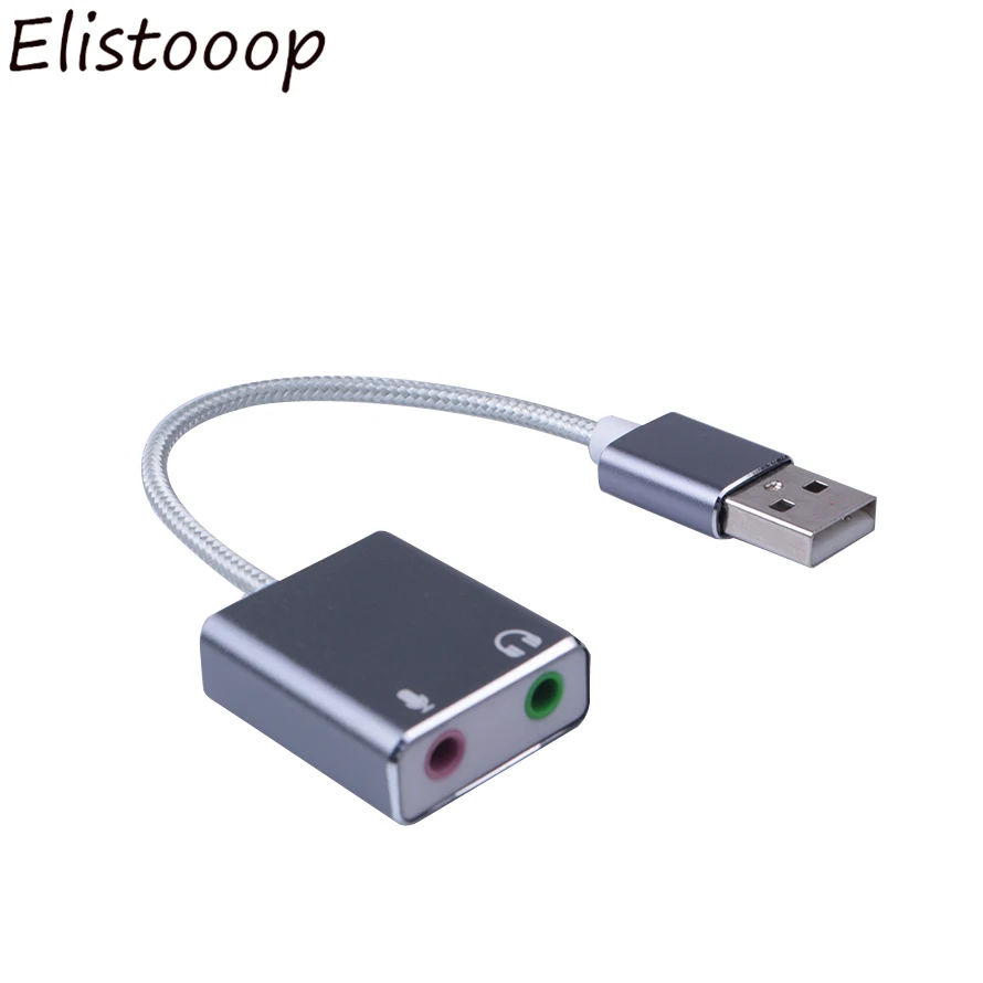 USB звуковая карта наушники 3D стерео аудио адаптер новый бесплатный привод