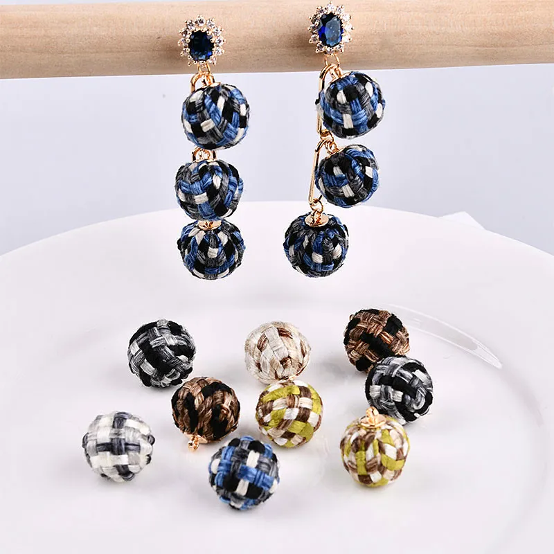 Корейский цвет подвеска в виде конопляного шара аксессуары для рукоделия серьги