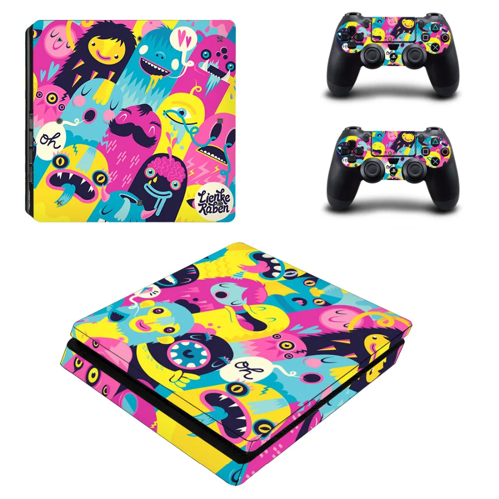 Наклейка Граффити бум PS4 Slim Skin наклейка для консоли Sony PlayStation 4 и 2 контроллера Skins