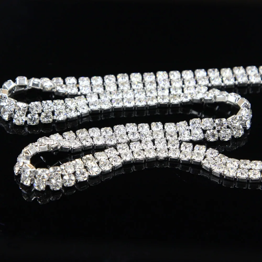 Большая распродажа! 1 ярд 2 ряда Хрустальный торт бандаж горный хрусталь