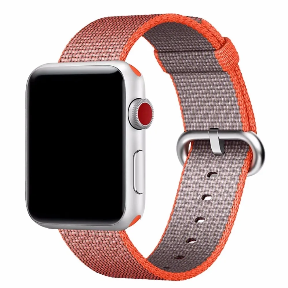 Тканый нейлоновый ремешок для Apple Watch сменный классический с пряжкой 38 мм и 42 |