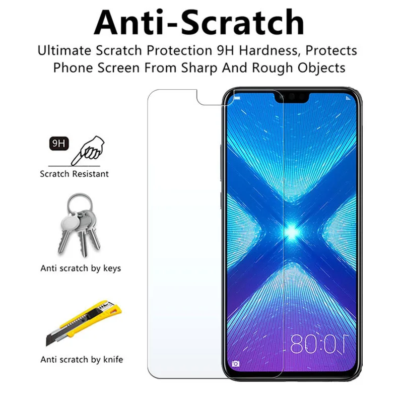 Закаленное стекло для huawei honor 7x 8x 8c 9 10 lite Защитная пленка экрана p10 p20 p30 pro защитная