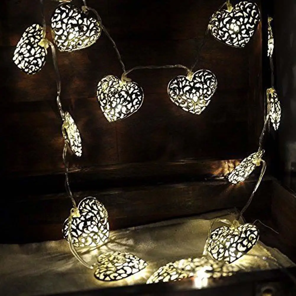 3 6 м 12 LED сердце Марокканская Фея Солнечная гирлянда Фонарь свет лампы сад|led