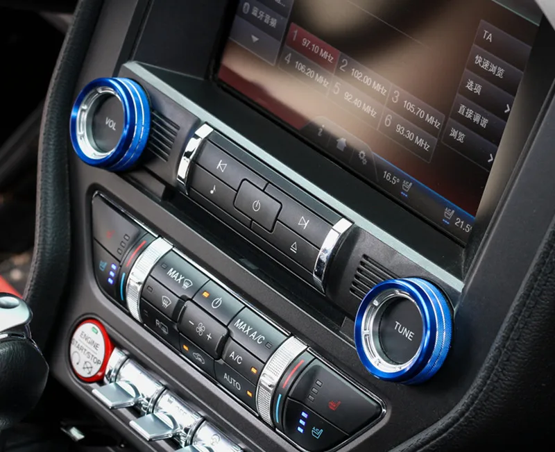 Sansour для Ford Mustang 2015 Up Автомобильная фара декоративная рамка Центральной приборной