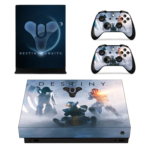 Игра Destiny 2 наклейка на кожу для Microsoft Xbox One X консоль и 2 контроллера для Xbox One X наклейка на кожу винил