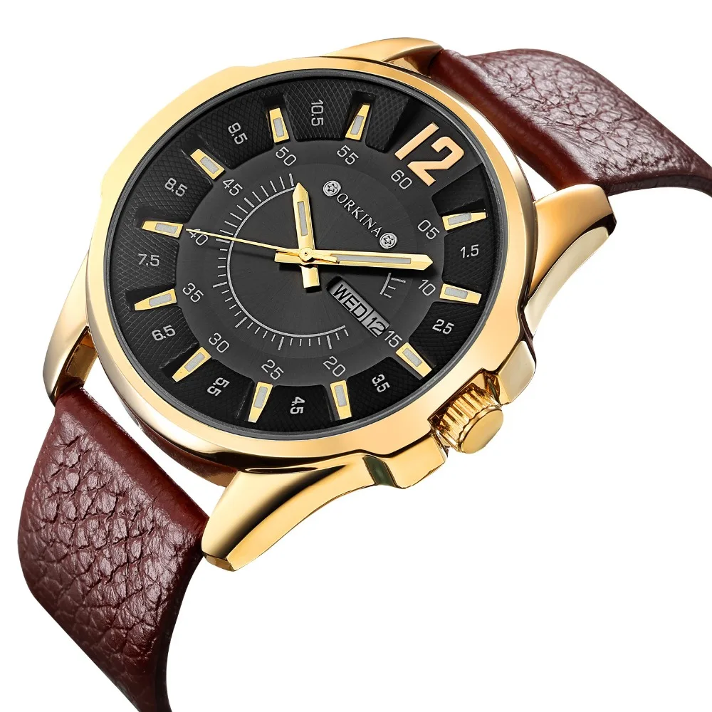 Роскошные мужские часы от известных дизайнеров с синим циферблатом датой и 3ATM