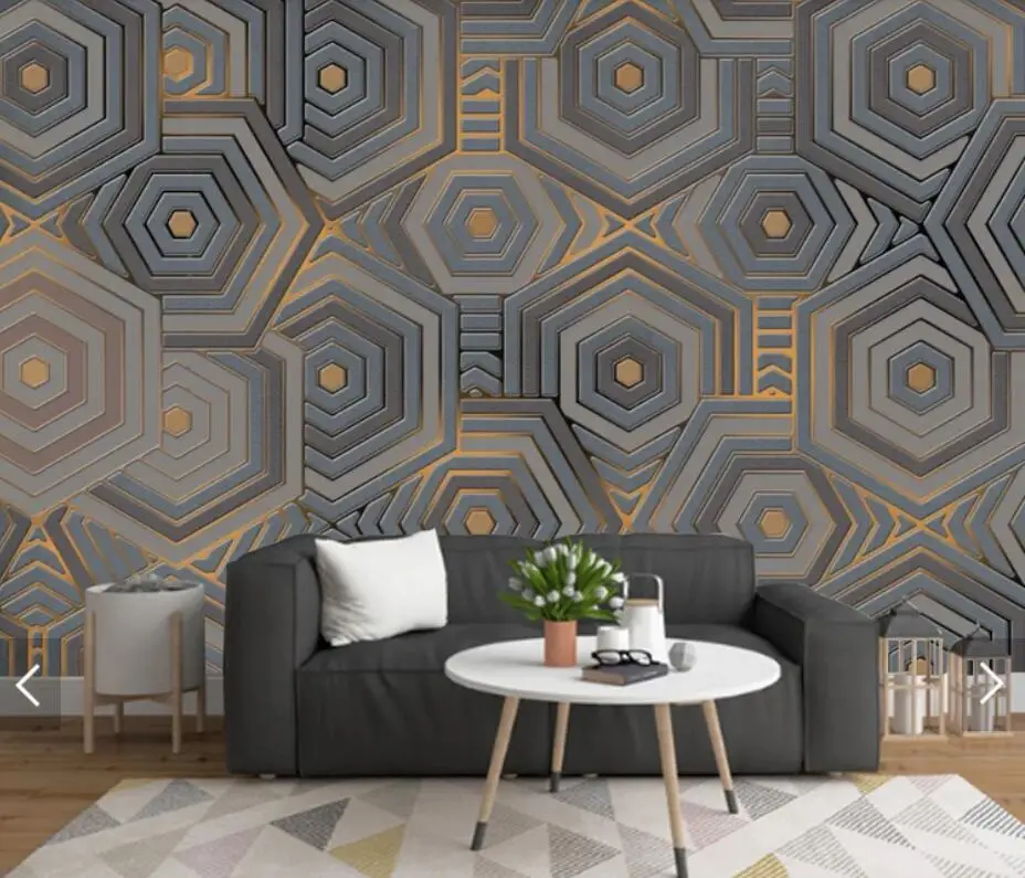 

Abstract Geometric Wallpapers Mural for Bedroom Wall Decor 3d Wallpaper Home Improvement Wall Murals Canvas Wall Paper Rolls
