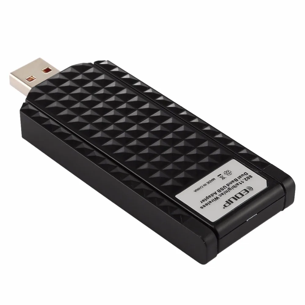 Двухдиапазонный беспроводной адаптер EDUP 600 Мбит/с 2 4 ГГц/5 ГГц 11AC USB 0 сетевая карта