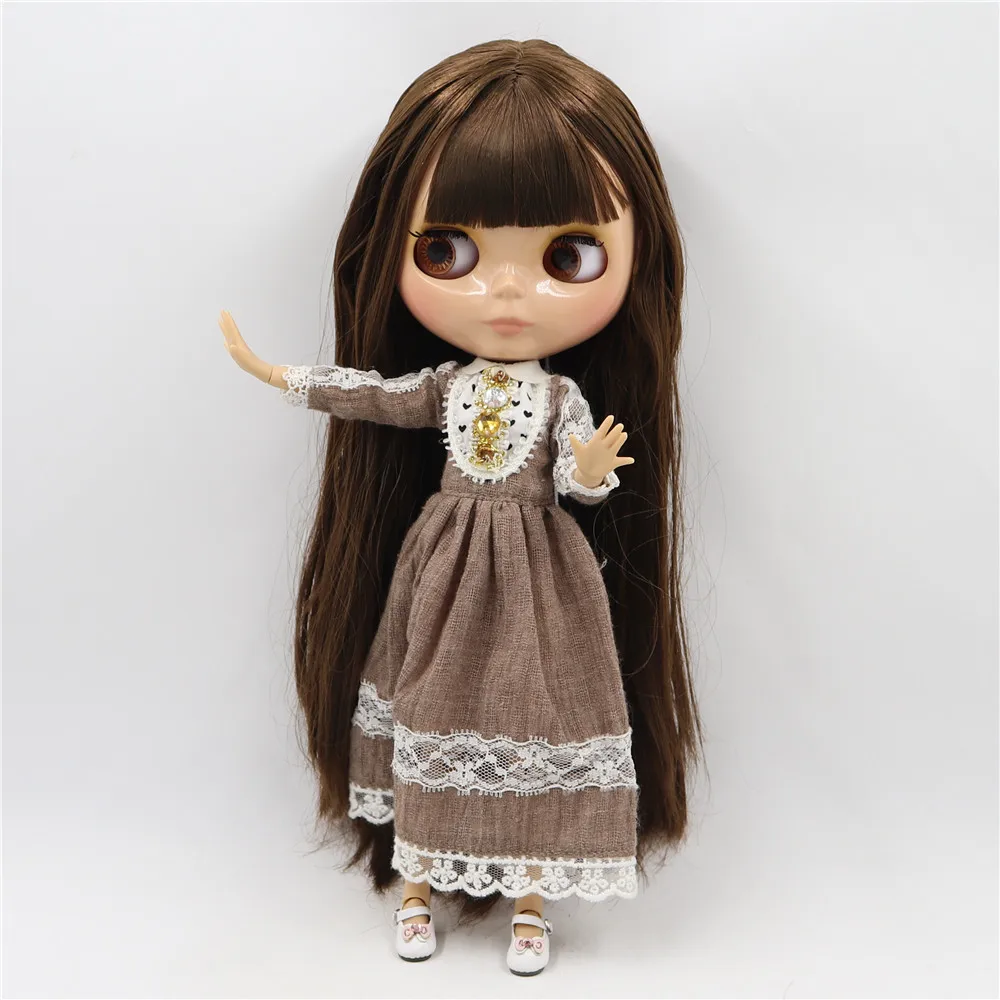 Ледяной DBS Blyth кукольные 1/6 bjd 30 см шарнирное тело загорелая кожа Глянцевая лицевая