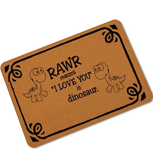 Приветствуемый коврик креативный резиновый напольный с принтом