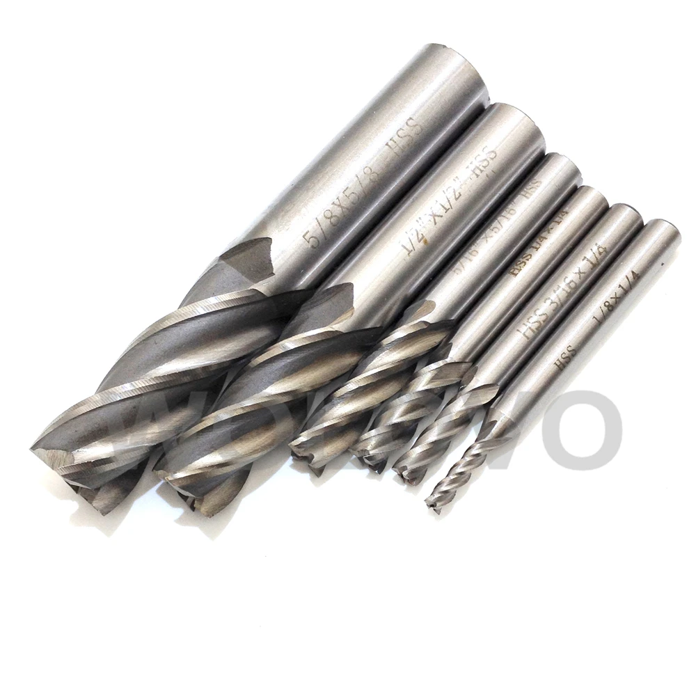 3/16 HSS CNC прямой хвостовик 4 флейты Концевая Мельница Фреза сверла|milling cutter|4 flute end