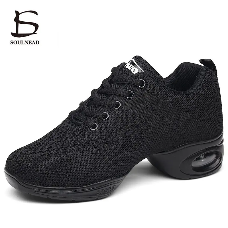 

Outdoor Jazz Dance Shoes Women Sneakers Flying Woven Net Modern Dancing Shoes For Woman Spring Summer White Ladies Sports Shoes
