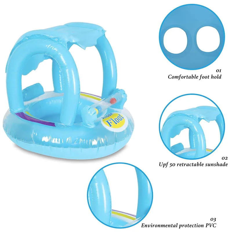 FAVSPORTS 2 цвета Детские плавающие кольца защитные козырьки для бассейна FunToy