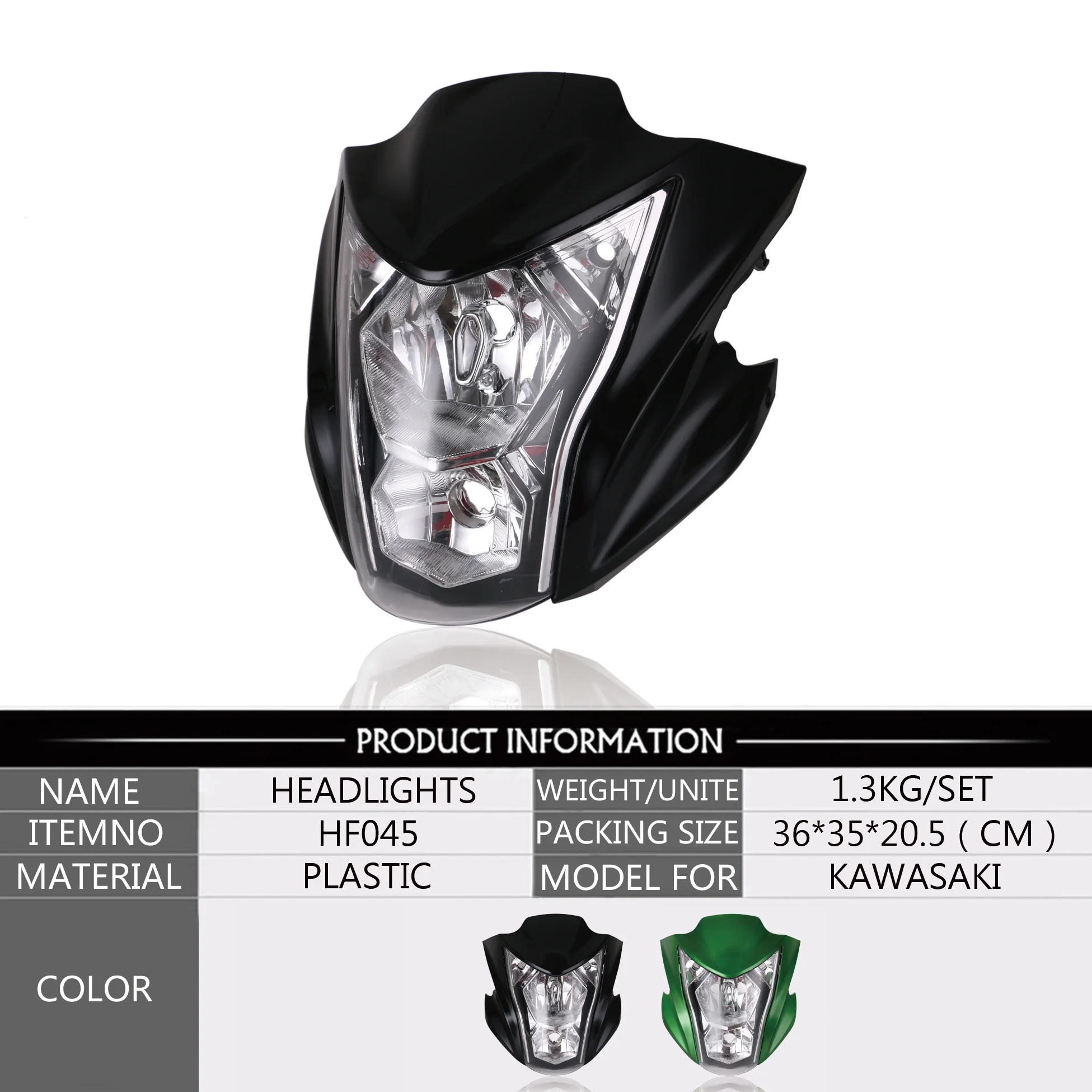 Налобный светильник для мотоцикла в сборе Kawasaki ER6N 2012 2016 13 14 15|Накладки и