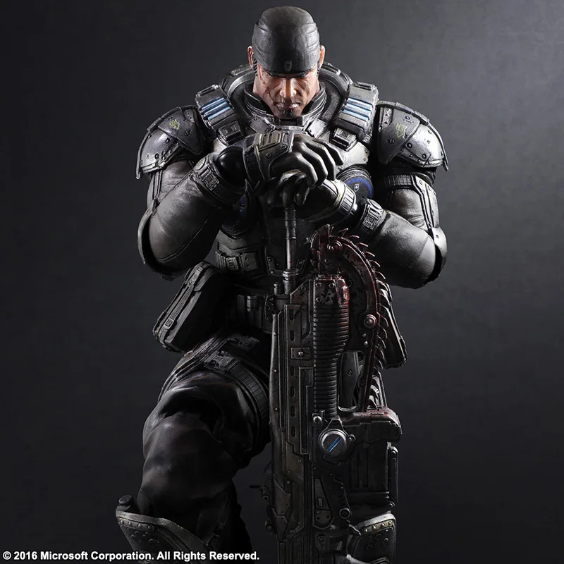 Шестерни войны Marcus Fenix ПВХ фигурку Коллекционная модель игрушки без коробки|gears of