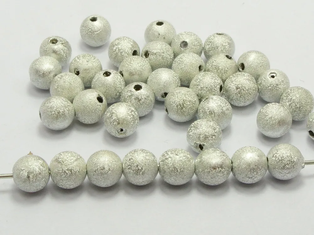 

200 Mixed Color Stardust Acrylic Round Beads 8mm(0.31") Spacer Finding