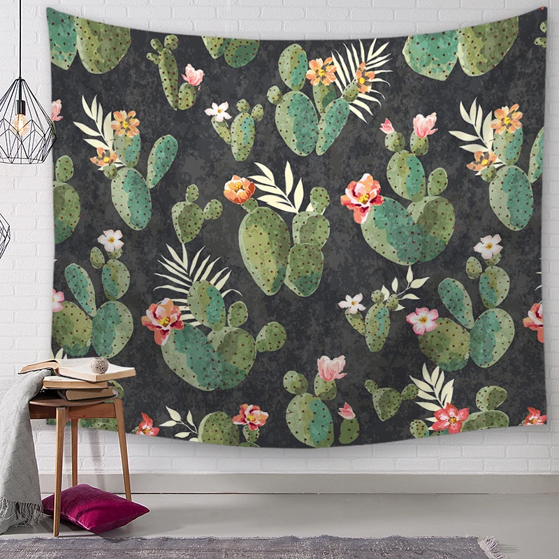 Кактус декоративные гобелены Висячие настенные Мандала богемный гобелен пейзаж