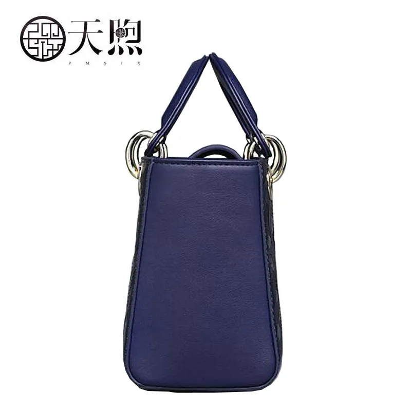 Pmsix 2020 New women Genuine Leather bag famous brand handbags Luxury Embossed small fashion leather | Багаж и сумки