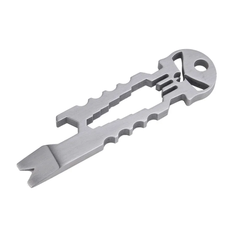 SEIGNEER Outdoor Tactical Skull Skeleton Keychain Survival EDC Multifunction Tool Wrench Crowbar Screwdriver Bottle Opener EX394 | Спорт и