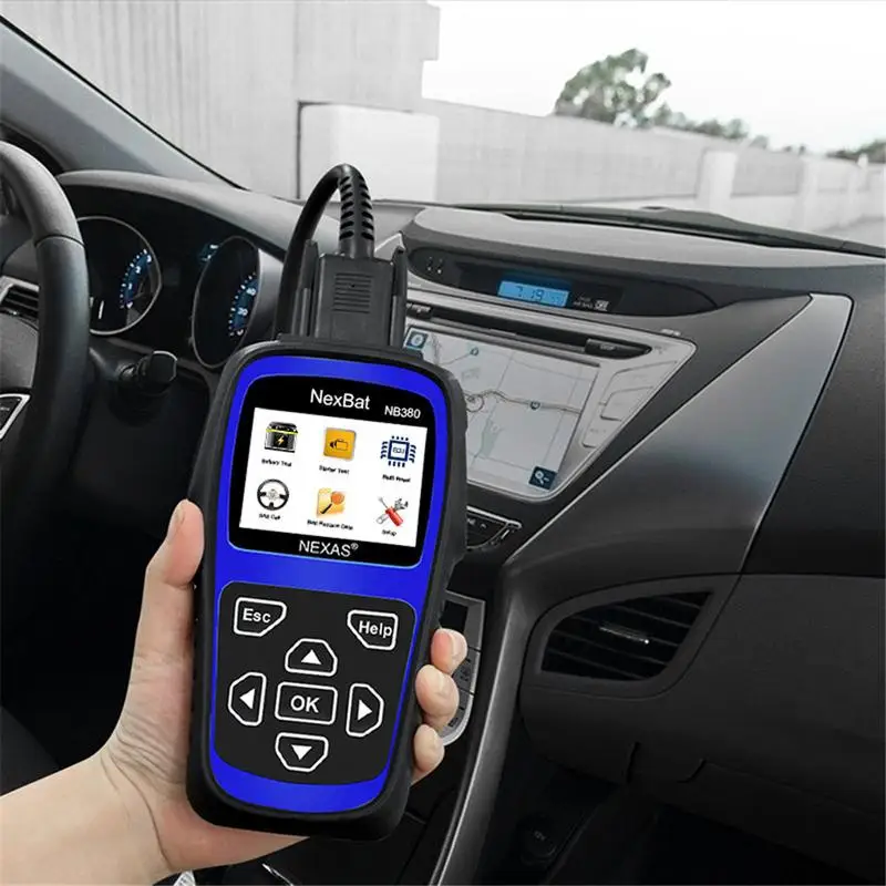 NEXAS NB380 12 В/24 В тестер батареи стартер и система зарядки 100 2000 CCA регистрация