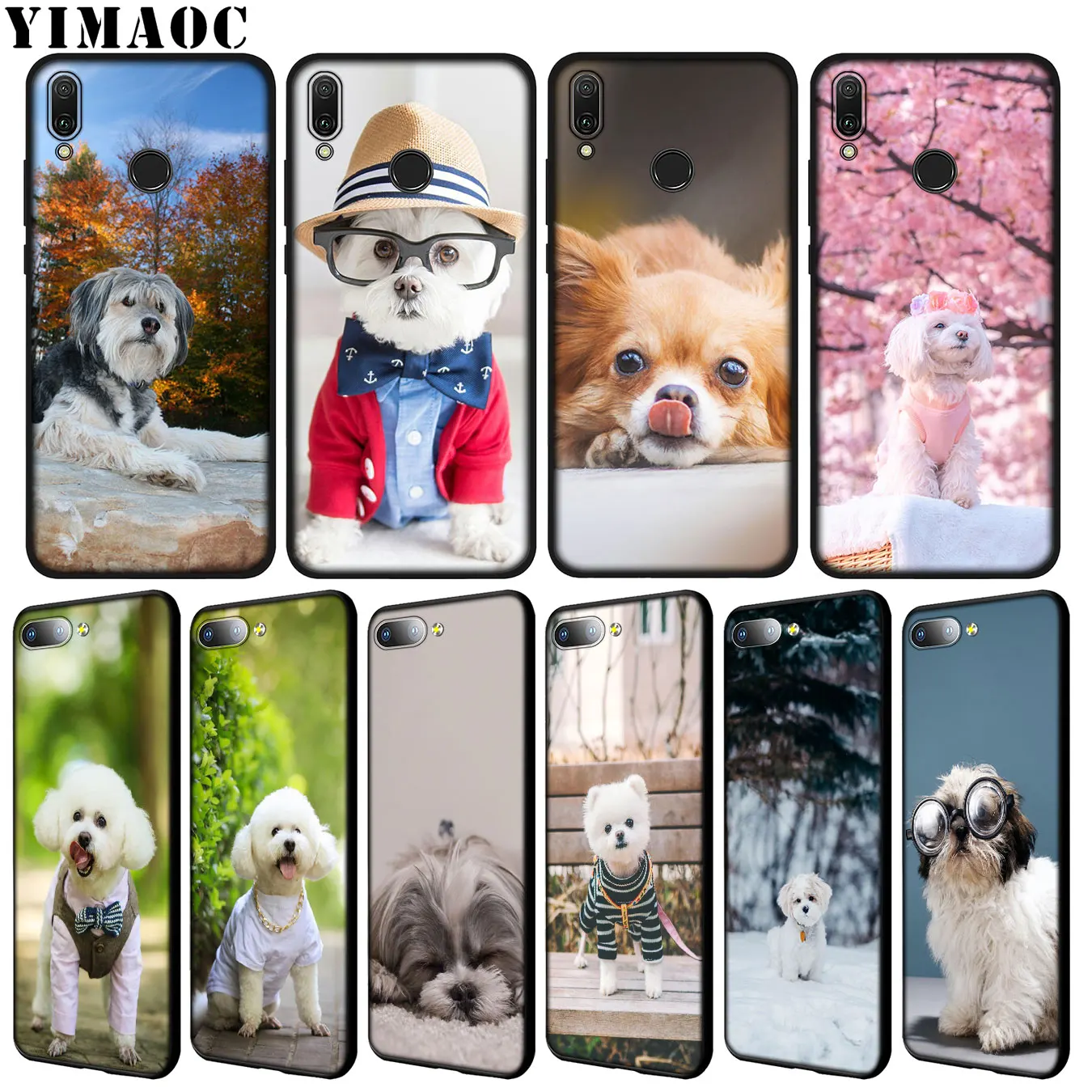 Мягкий силиконовый чехол YIMAOC для Huawei Y9 Y7 Y6 Prime 2019 Honor 20 8C 8X 8 9 9X 10 Lite 7C 7X 7A Pro черный