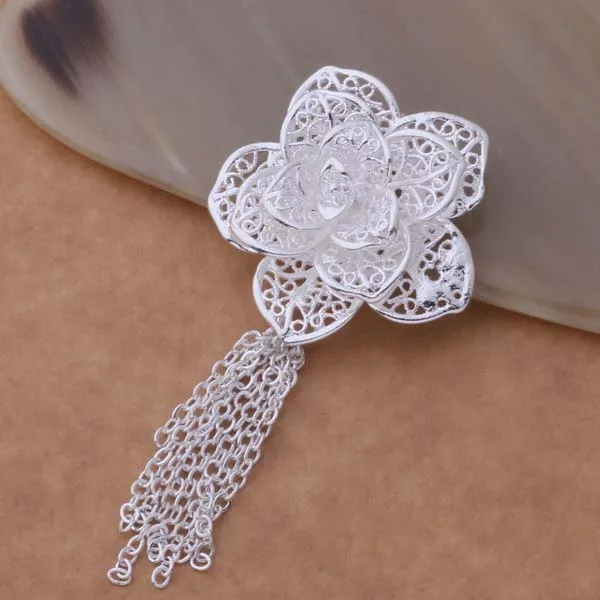 Женская подвеска серебряного цвета AN699 модное Ювелирное Украшение на удачу 925