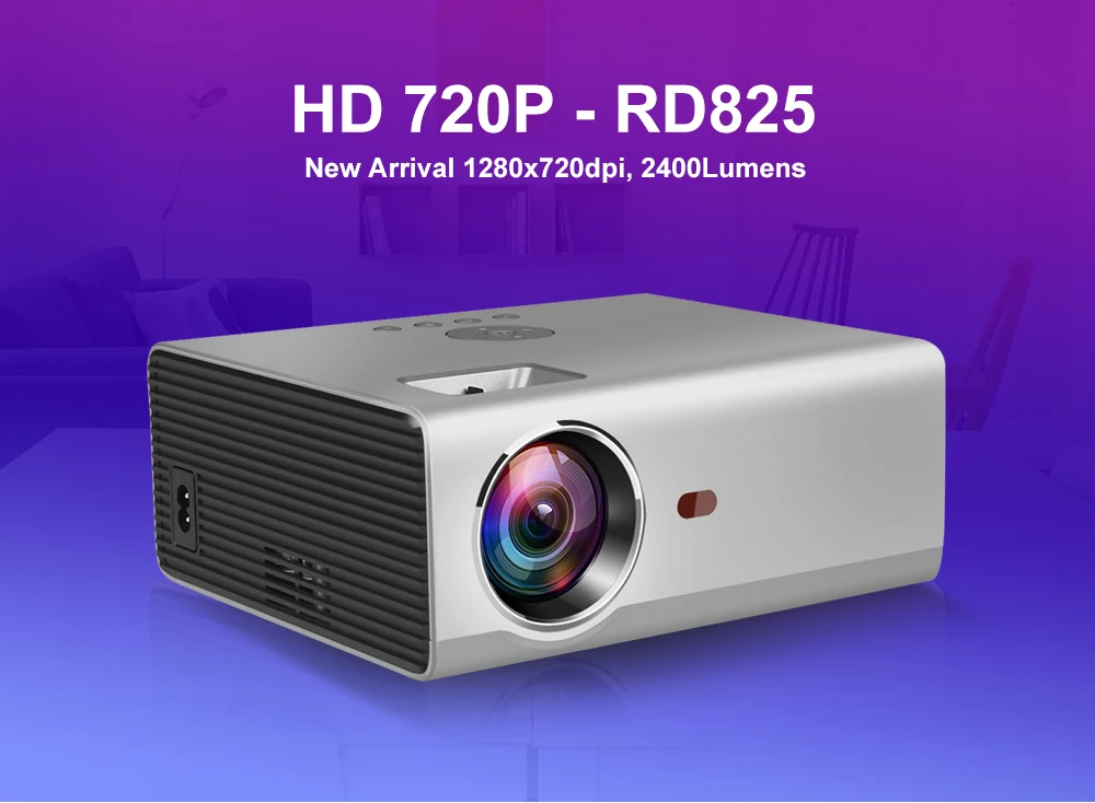 Rigal мини светодиодный проектор RD825 Native1280 x 720P Android 6 Поддержка HD1080P портативный 3D ТВ домашний кинотеатр wifi Bluetooth projetor