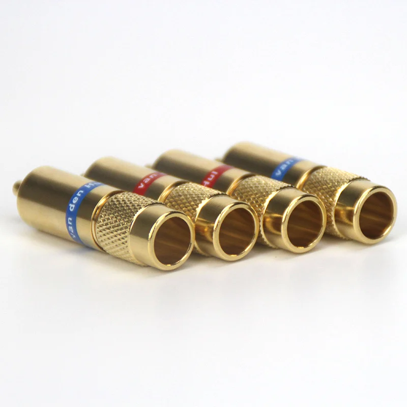Hifi аудио 4 шт. Van den Hul C-8.4 RCA штекеры аудио RCA разъем с diy VDH RCA кабель 8,0 мм RCA штекеры jack удлинитель адаптер
