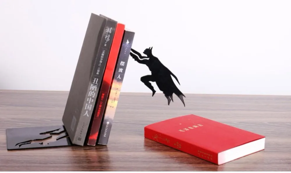Новые творческие черный металл книгодержатель полка украшения дома