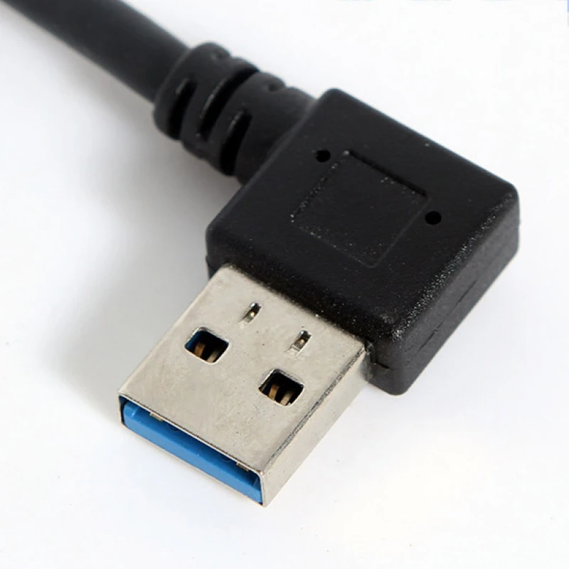 Mayitr 1 шт. 20 см высокая скорость USB3.0 Кабель-адаптер Черный USB 3,0 правый угол тип A штекер Micro B разъем для компьютера