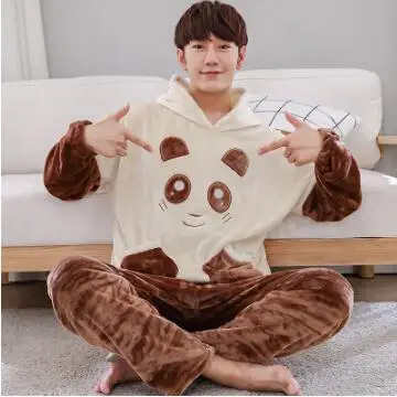 

Free shipping Winter plus size thick flannel large sleepwear women XS-5XL girl set coral fleece big Pajama Sets Lovers 40-140 kg