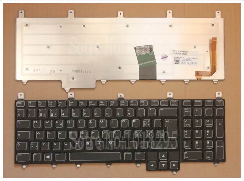 Новый для Dell Alienware M17x-R4 M17X R4 черный с подсветкой Швейцарский SW клавиатура DP/N: 0W0M92