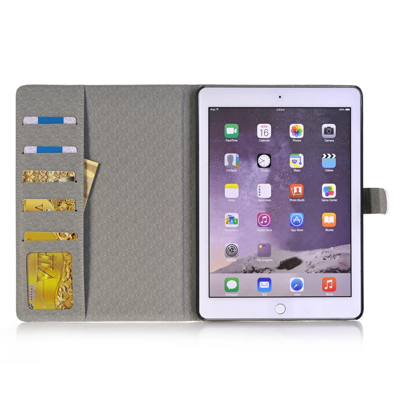 Чехол-бумажник из искусственной кожи для iPad air 2 air2 защитный чехол ipad Air A1566 A1567 |