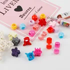 10 шт.пакет, милые маленькие когти для волос с цветком сливы, детские прекрасные заколки для волос, заколки для волос, ободки, Детские Модные аксессуары для волос