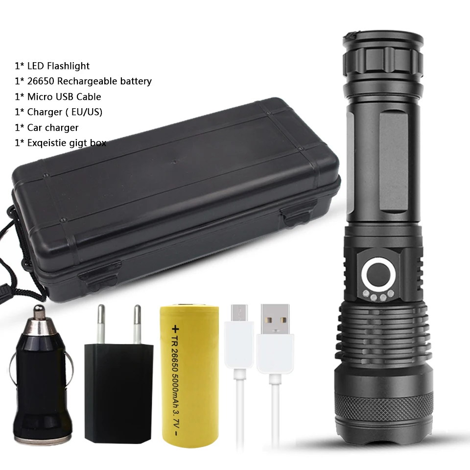 Package D XLamp xhp70.2 самый мощный светодиодный фонарик с usb-увеличением фонарь xhp70 xhp50 18650 26650 фонарик с перезаряжаемой батареей - Испускаемый цвет: Package D