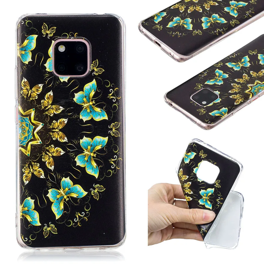 Чехлы для задней панели телефона huawei mate 20 Pro мягкий силиконовый чехол из ТПУ с