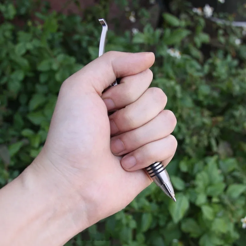Online Titanium Siphon Pen Kuningan Tembaga EDC Polishing Taktik Mikro Teknologi Ukiran Multifungsi Pertahanan Diri Luar Ruangan Hadiah Pena