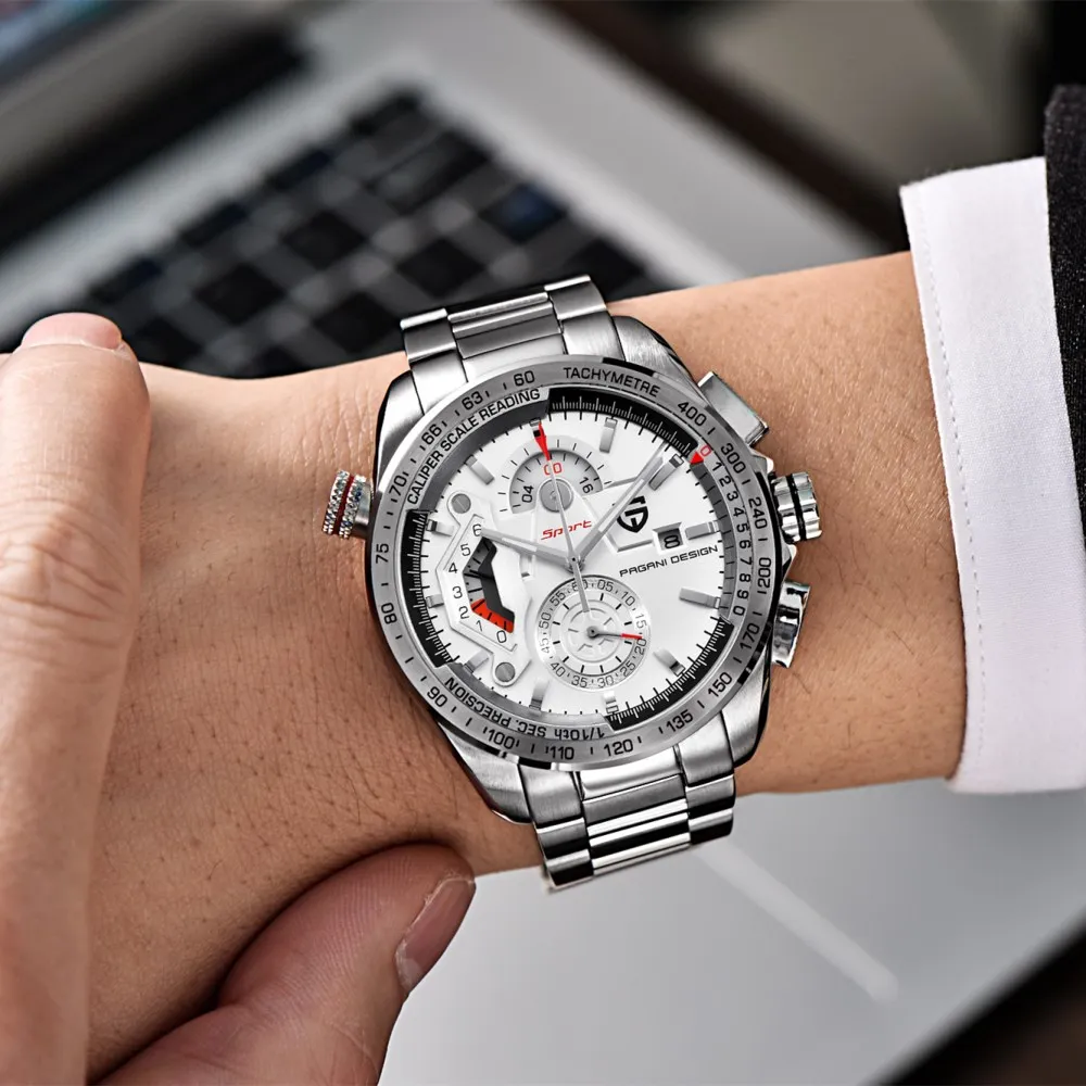 PAGANI дизайнерские Роскошные Брендовые Часы Reloj Hombre мужские водонепроницаемые спортивные кварцевые часы с хронографом военные часы мужские часы Relogio Masculino