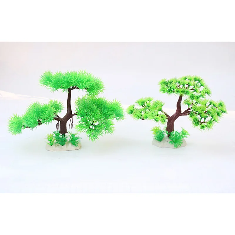 Аквариумное пластиковое сосновое растение высотой 20 см аквариумное