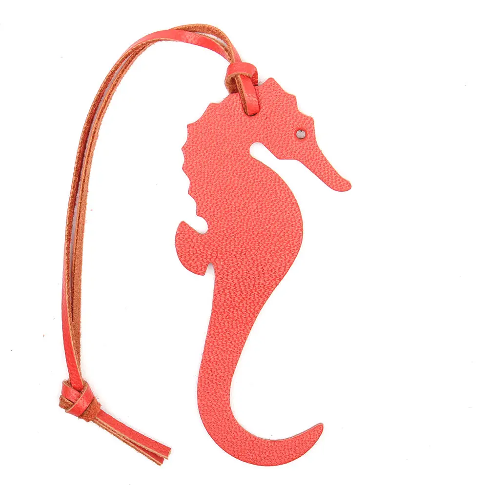 SEAHORSE HOT PINK Известный бренд ручной работы из натуральной кожи олень брелок в виде жирафа кулон брелок для женщин сумка Шарм аксессуары - Цвет: SEAHORSE HOT PINK