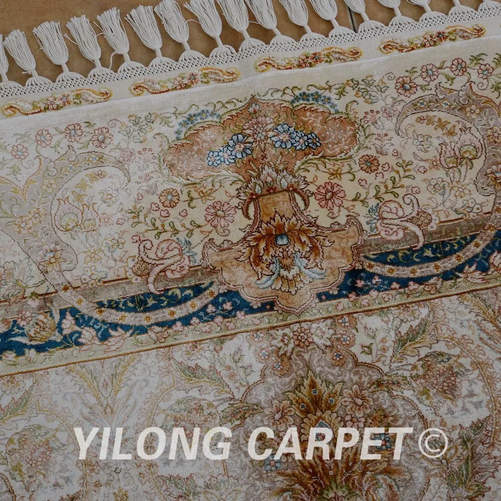 Yilong 5 &quotx 8&quot ручной работы ковер цветочный верблюжий медальон узелковые дешевые