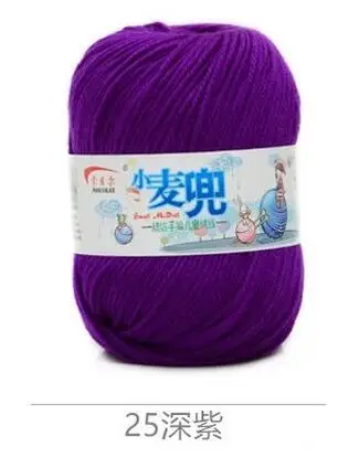 ZENGIA 1pc Knitting Yarn Crochet Thread for Knitting Nanometer Protein Velvet Eco-friendly Soft Yarns for Baby Cloth 50g/Ball - Цвет: 25