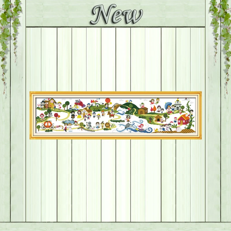 Детская игровая площадка картины Шаблон Печать на холсте DMC 14CT 11CT Сделай Сам
