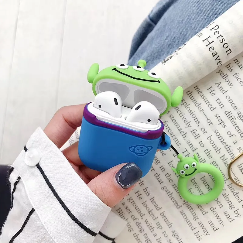 Мультяшный инопланетянин для Airpods Generation 1 и 2 сумка наушников Toy Story силиконовый