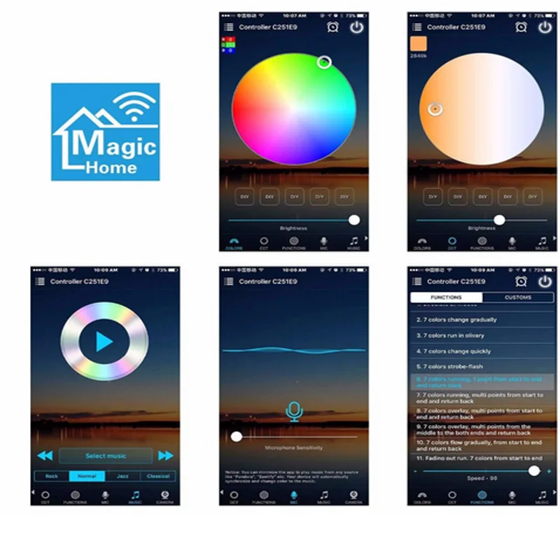Беспроводной пульт дистанционного управления iOS Android alexa google home для WS2811 WS2812 WS2812B 5 в