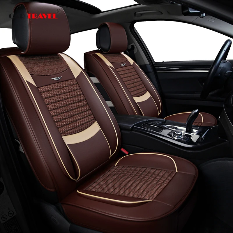 Подушка для автомобильного сиденья для fiat punto fiat 500 Stilo, Panda сопротивление pu кожа передние и задние полностью автомобильные чехлы для сидений четыре сезона